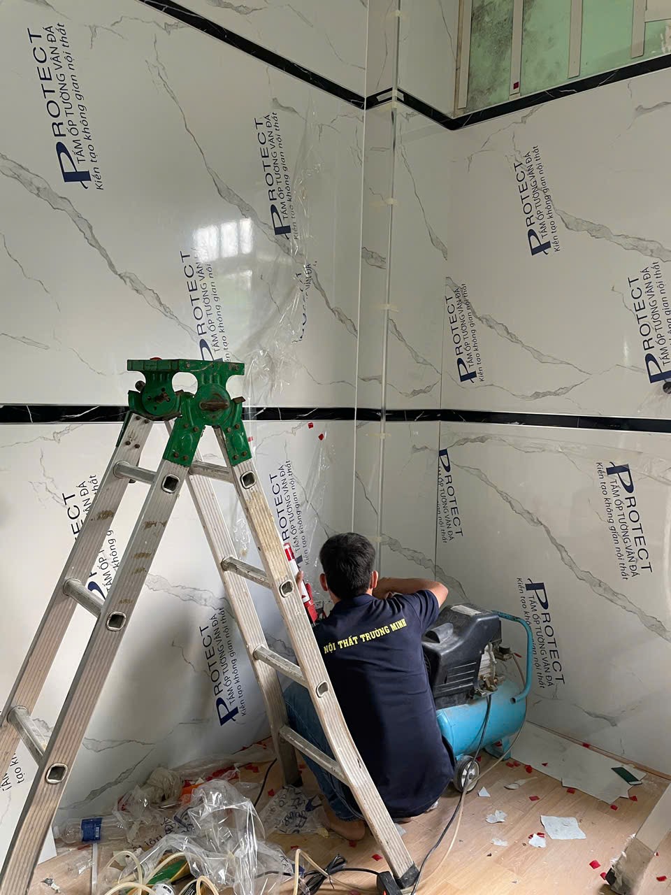 Nội thất Tân Trường Minh mang vẻ sang trọng mới đến Hoàng Hùng Hotel với nhựa PVC vân đá